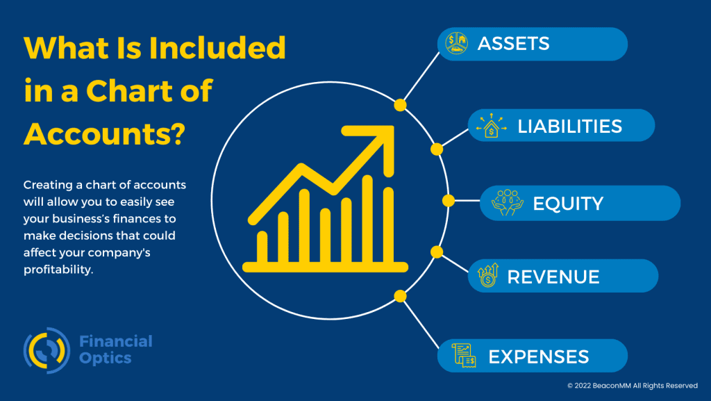 What is Included in a Chart of Accounts infographic