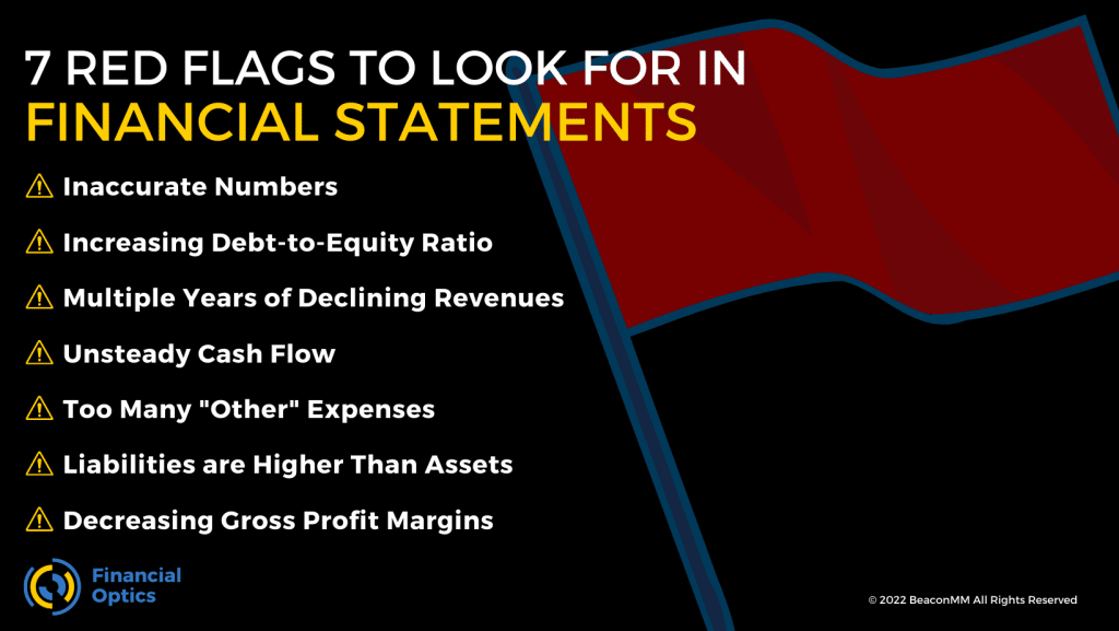 7 Red Flags to Look for in Financial Statements Infographic